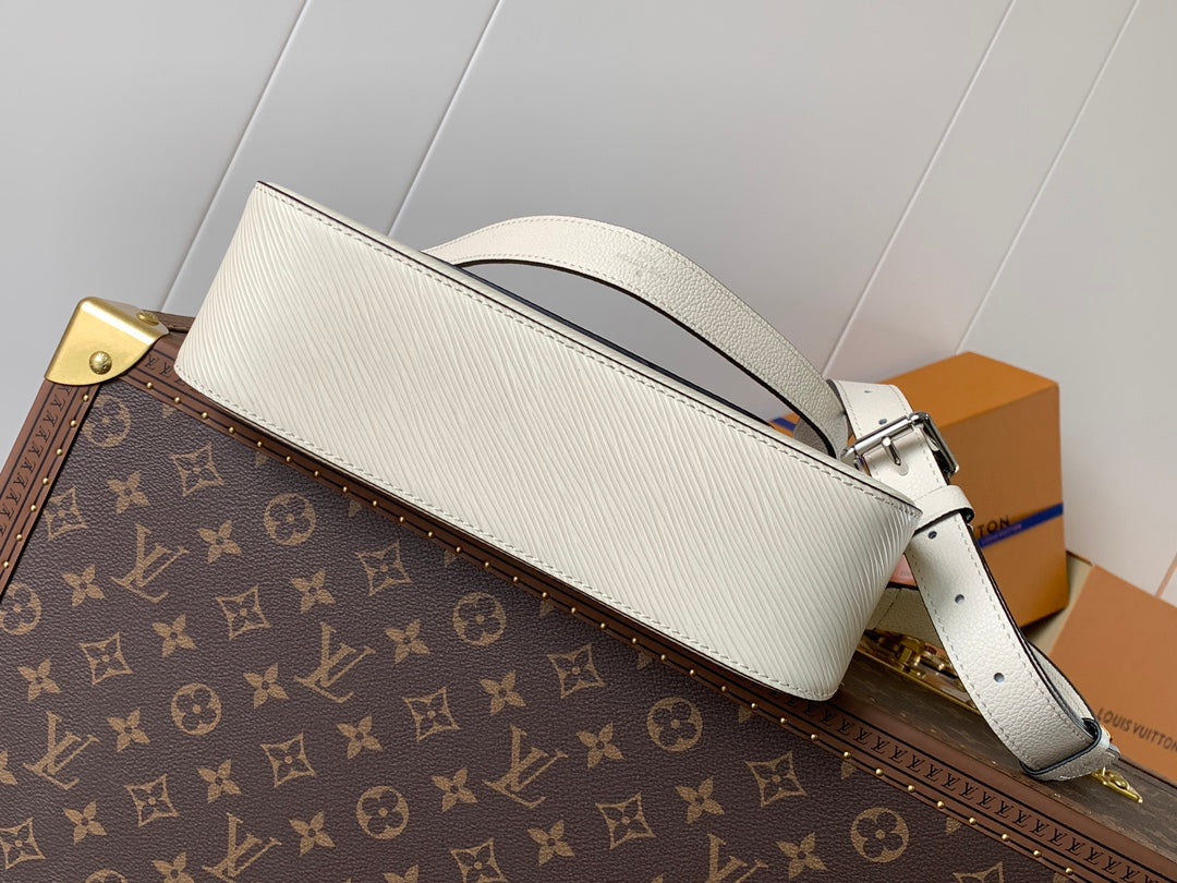 LV Hopscotch Bag 25cm White Grained Epi Cowhide Sliver HW mysite