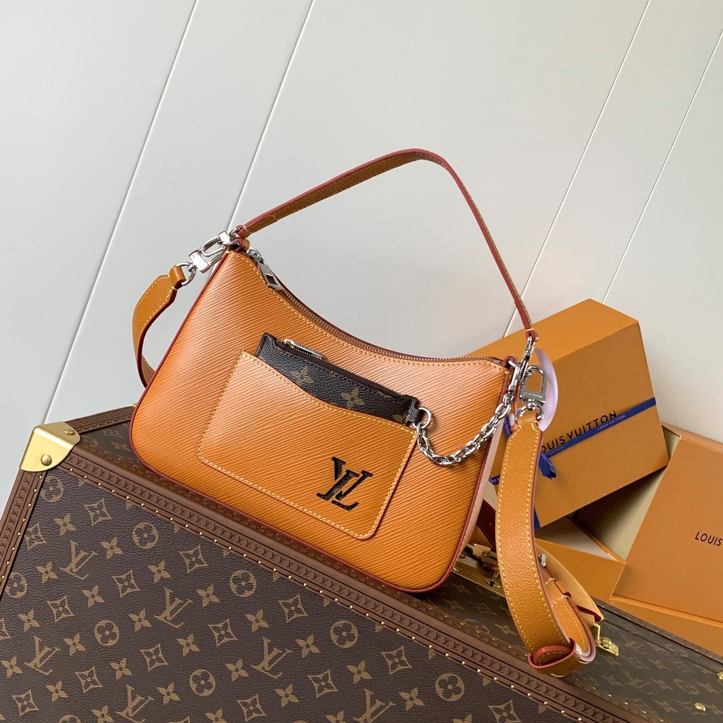 LV Marelle 25cm Caramel Epi Grain Cowhide Metal HW mysite