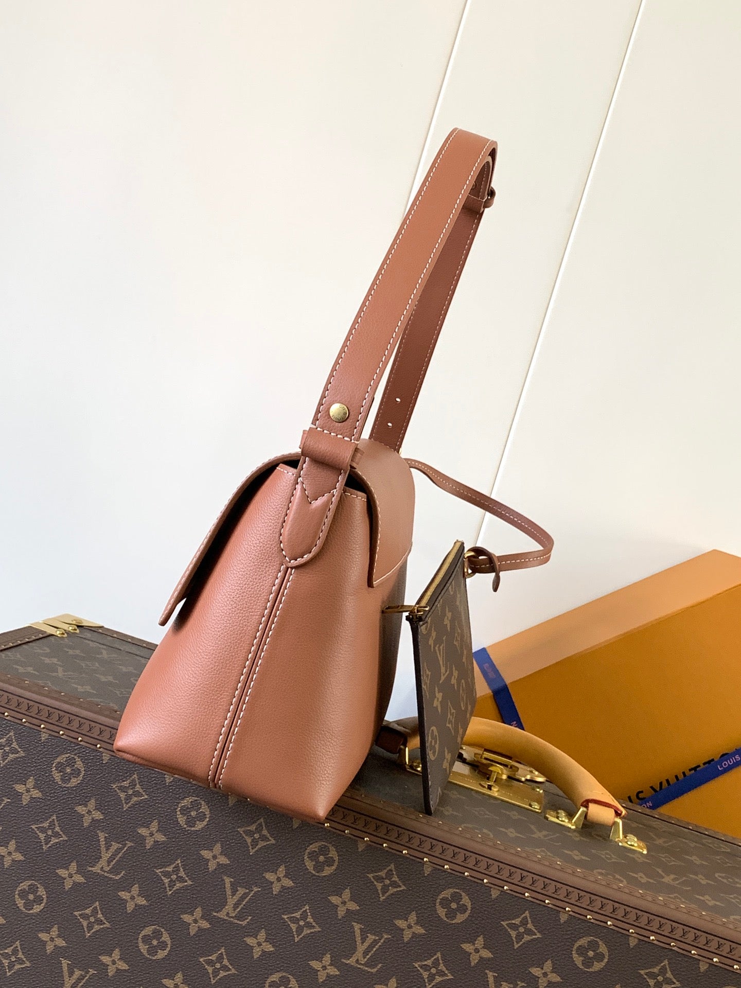 LV Low Key Messenger 30cm Cognac Brown Calfskin GHW mysite