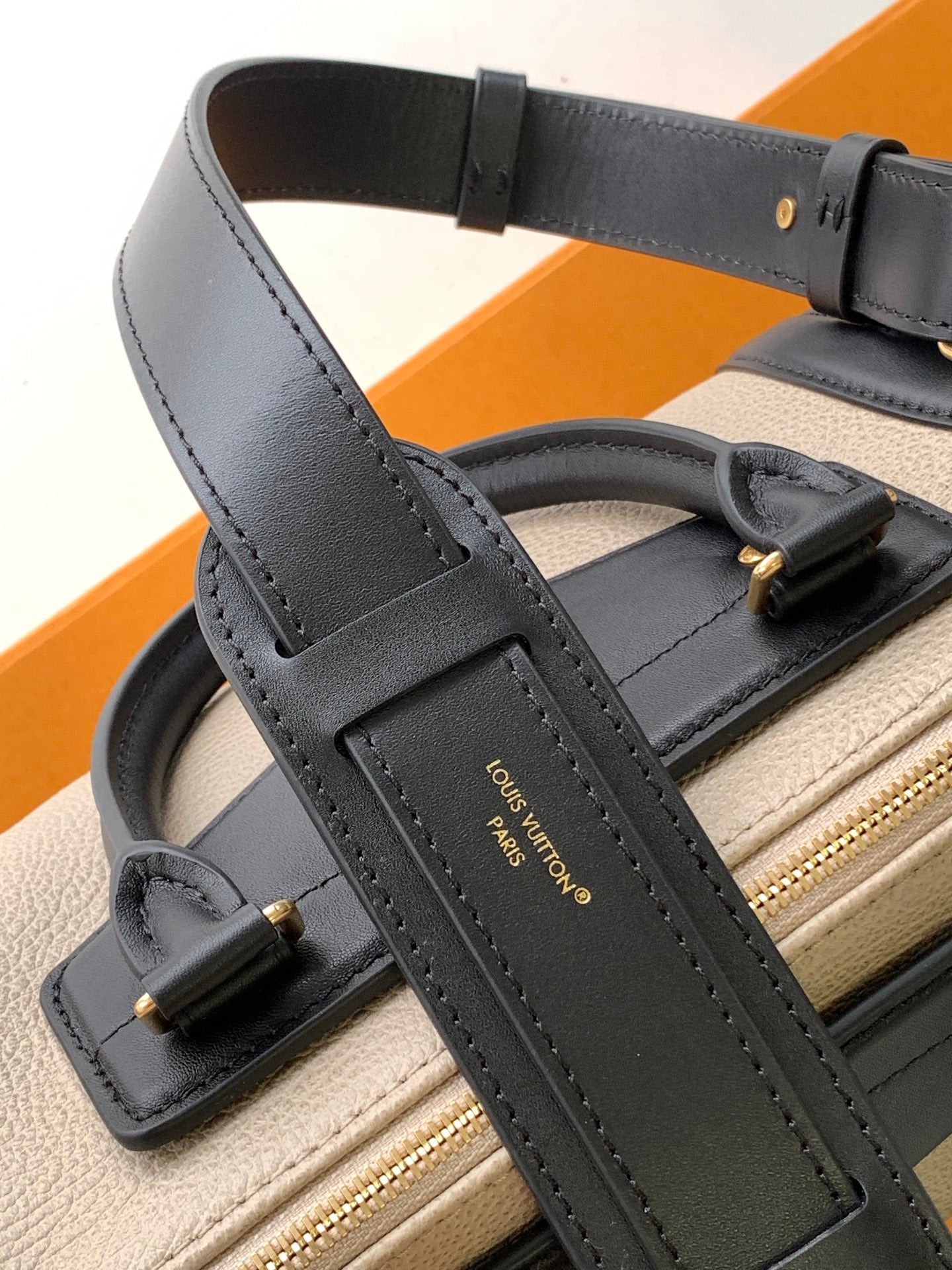 LV Nano LV Biker 38cm Black Beige  Sheepskin & Cowhide Metal mysite