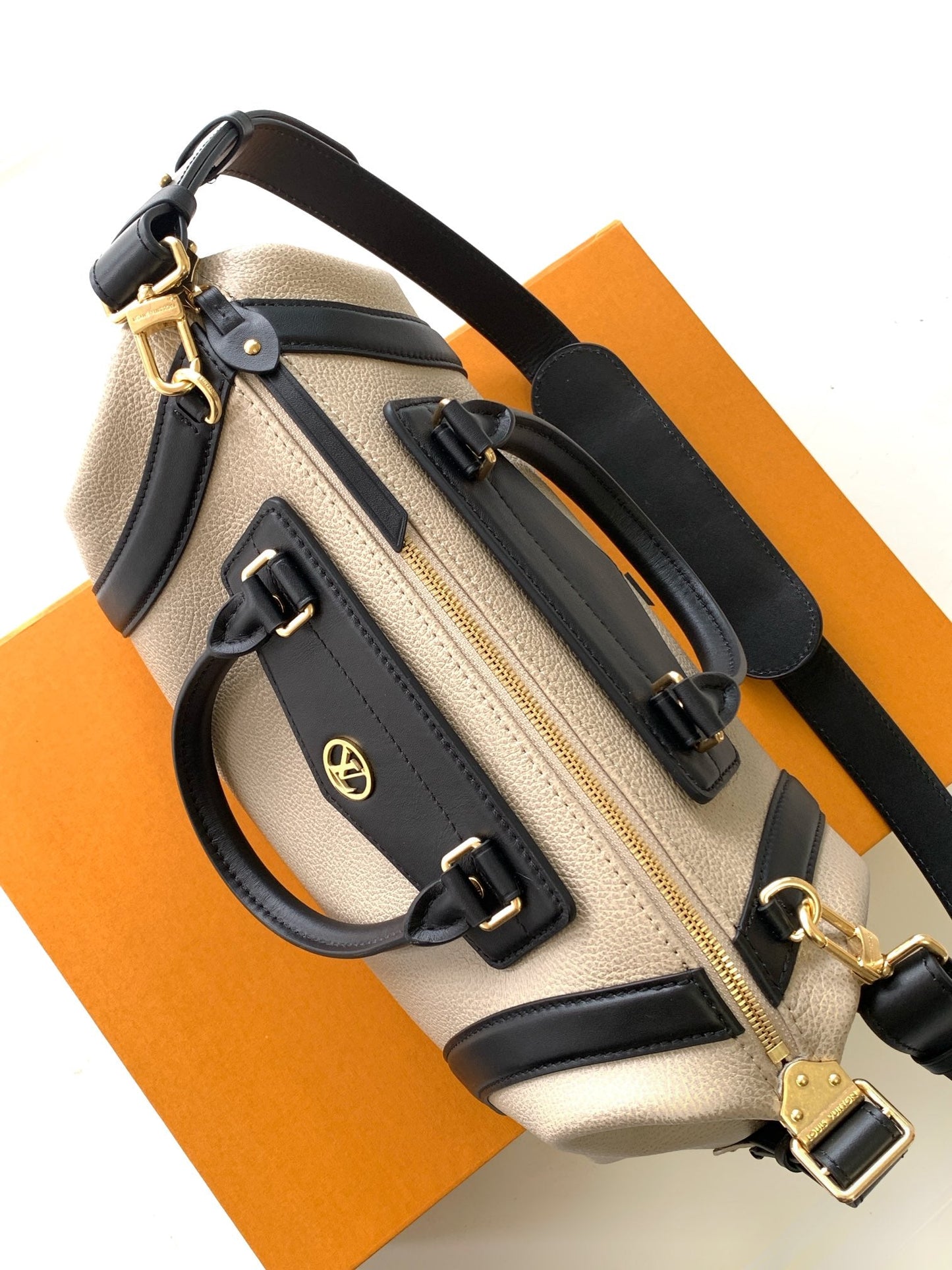 LV Nano LV Biker 38cm Black Beige  Sheepskin & Cowhide Metal mysite