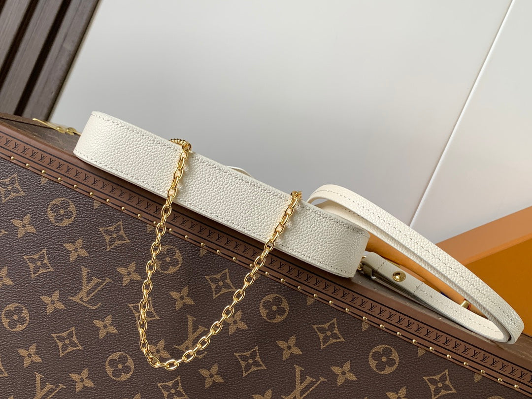LV Easy Pouch On Strap White Embossed Monogram Empreinte Cowhide 251749 mysite