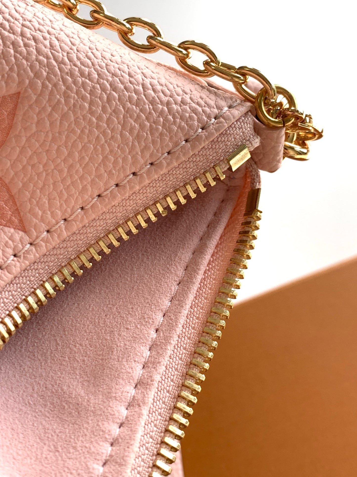 LV Easy Pouch On Strap Pink Embossed Monogram Empreinte Cowhide 251757 mysite