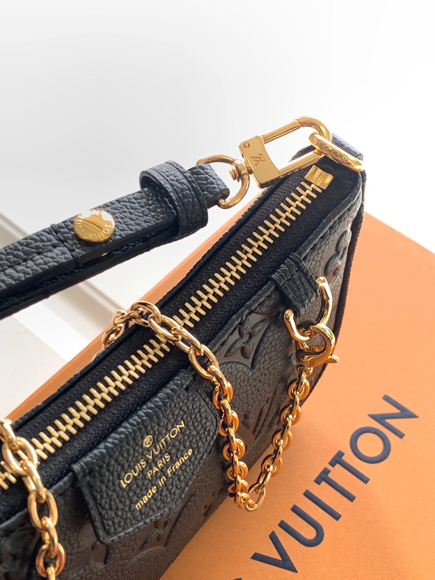 LV Easy Pouch On Strap Black Embossed Monogram Empreinte Cowhide 251753 mysite