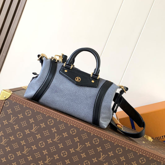 LV Nano LV Biker 30cm Black Light Gray Sheepskin & Cowhide Metal mysite