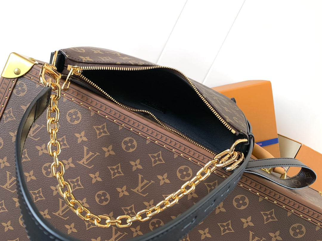 LV Cookie BB Bag 28.5cm Brown Monogram Canvas & Cowhide GHW mysite