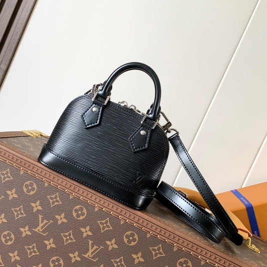 LV Alma BB Handbag 18cm Black Epi Cowhide Metal HW mysite