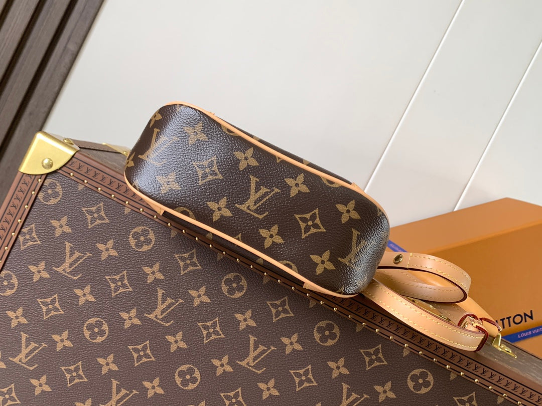 LV Nano Boulogne 19cm Brown Monogram Canvas & Cowhide GHW mysite
