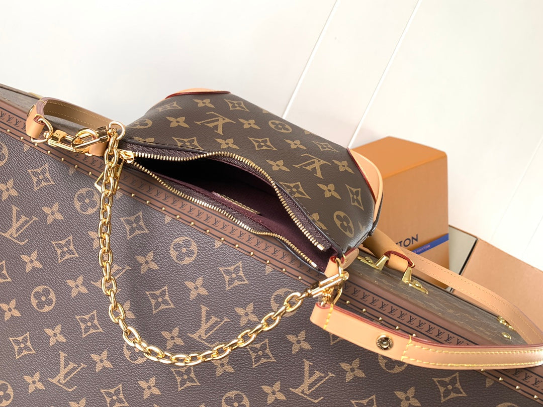 LV Nano Boulogne 19cm Brown Monogram Canvas & Cowhide GHW mysite