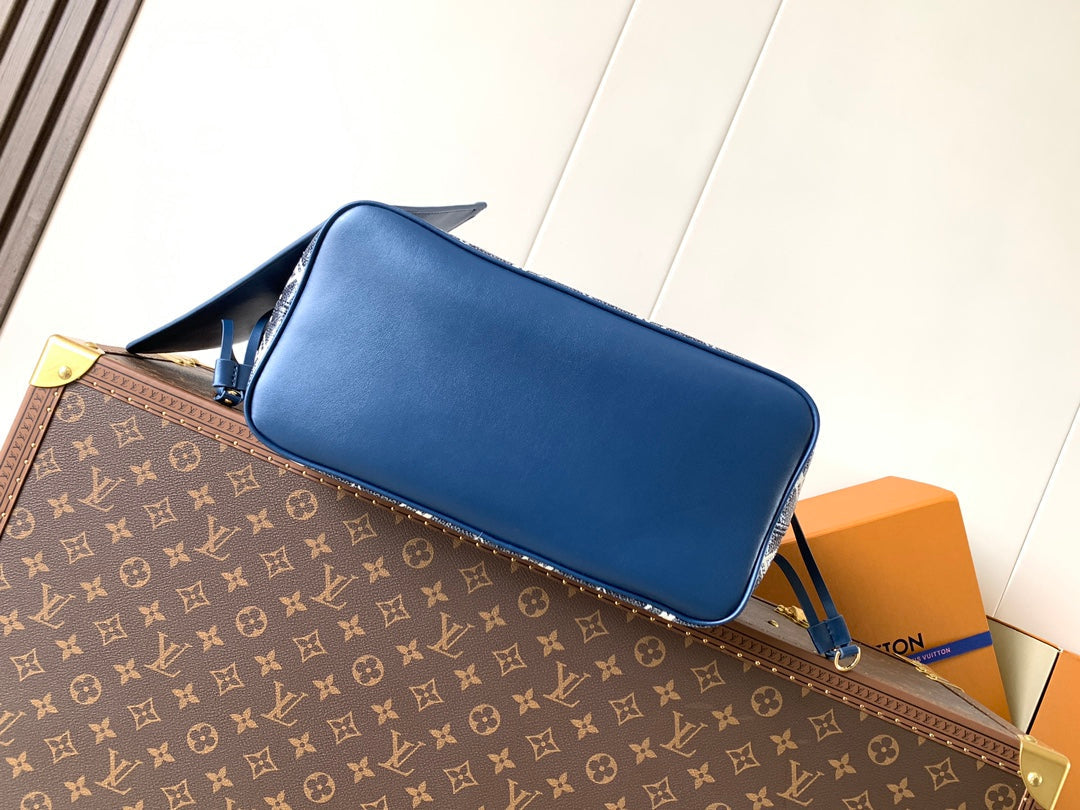 LV Neverfull Bag 31cm Blue Monogram Canvas mysite