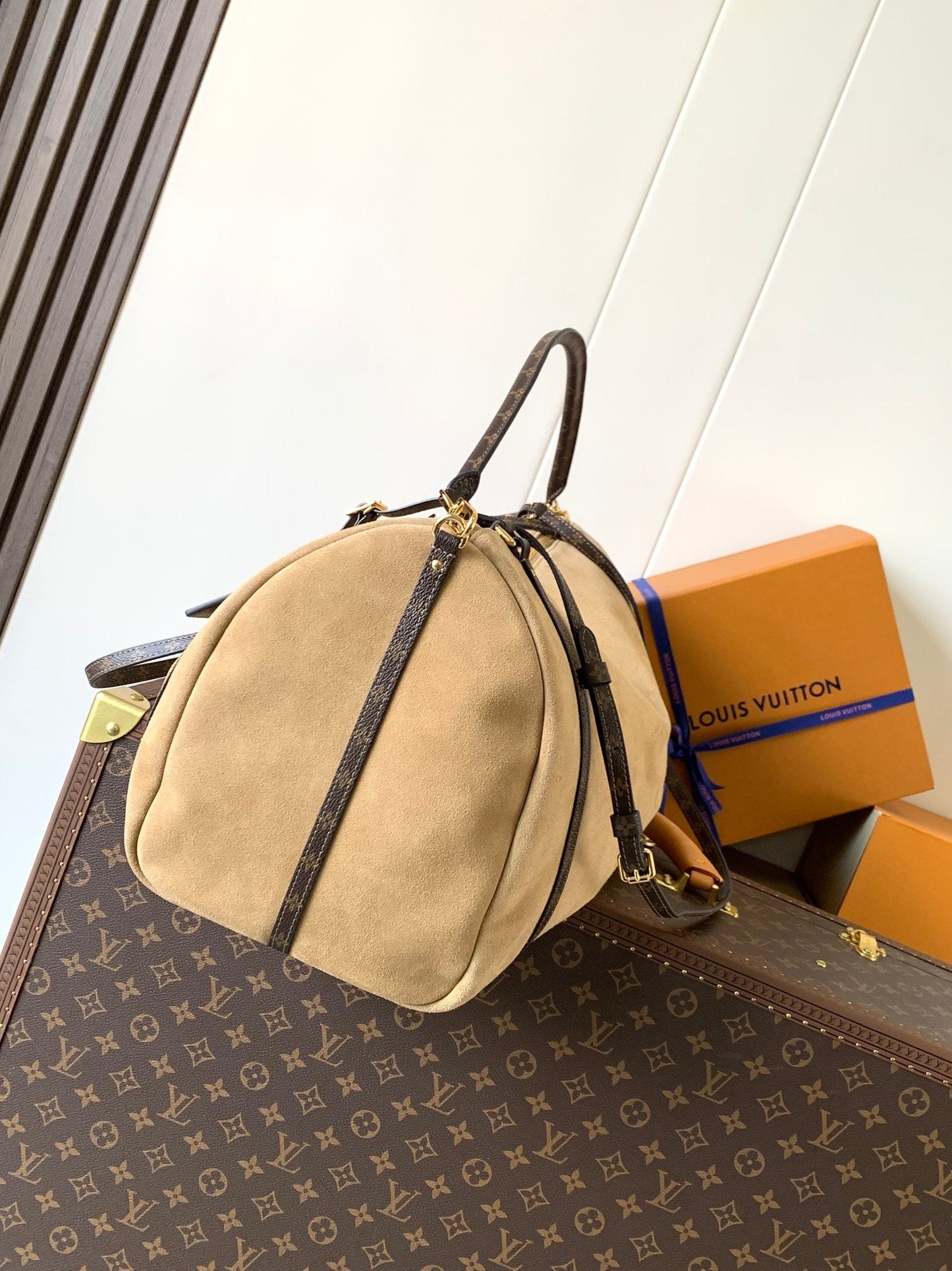 LV M26451 Express Travel 45cm Khaki Suede GHW mysite