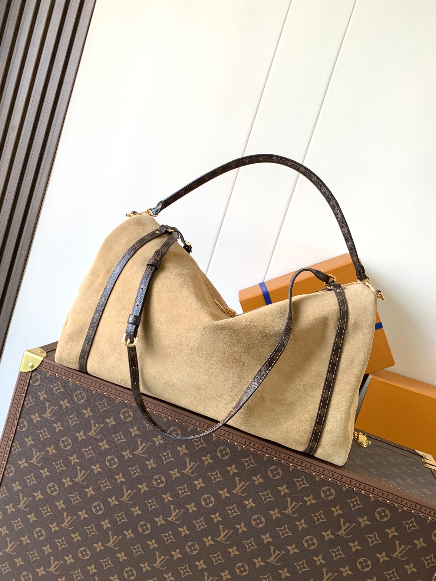LV M26451 Express Travel 45cm Khaki Suede GHW mysite