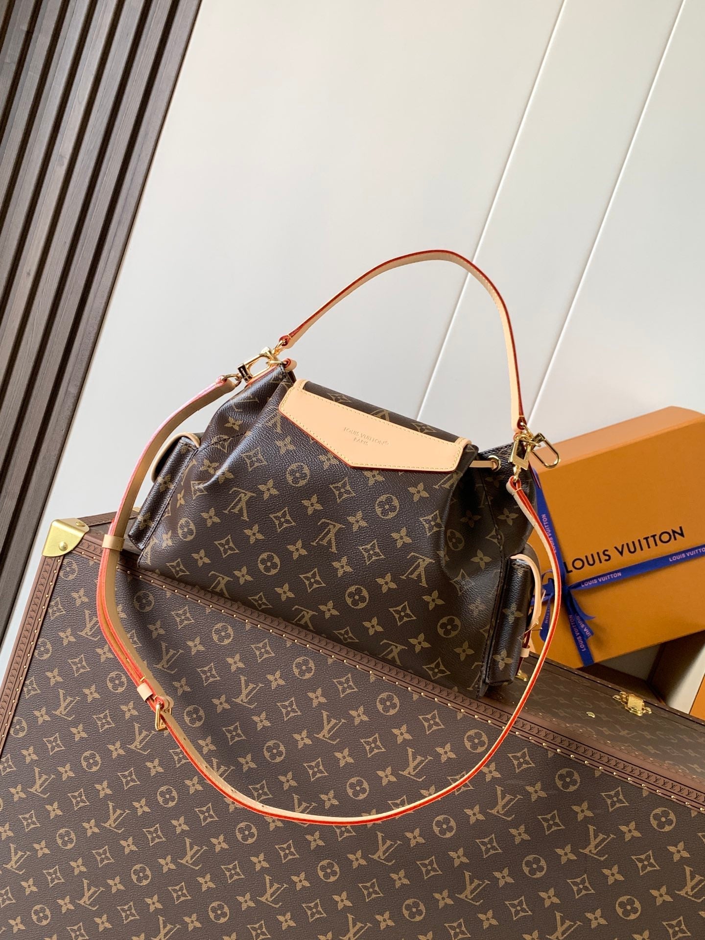 LV Odyssee MM 36cm Brown Beige Monogram Canvas & Cowhide mysite