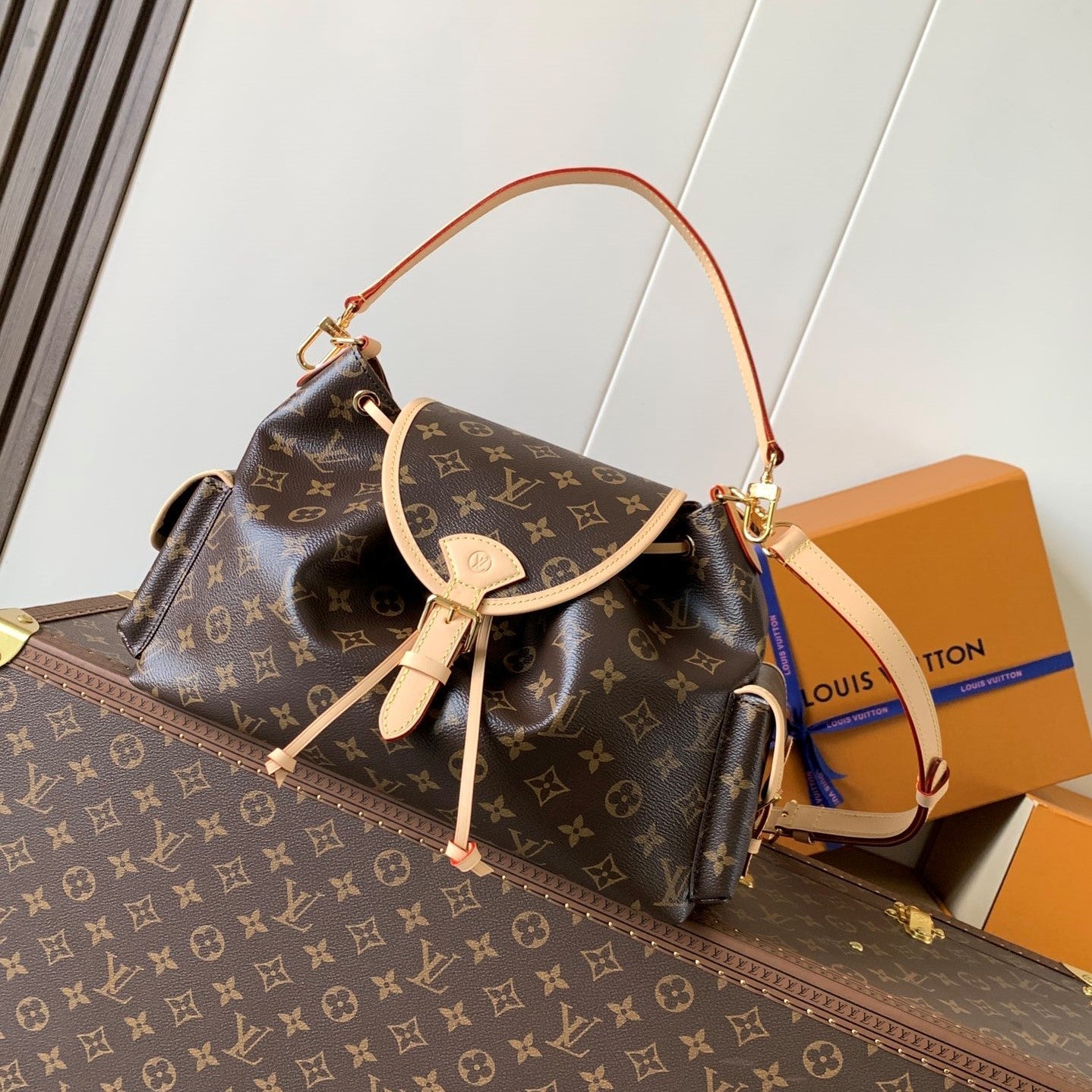 LV Odyssee MM 36cm Brown Beige Monogram Canvas & Cowhide mysite