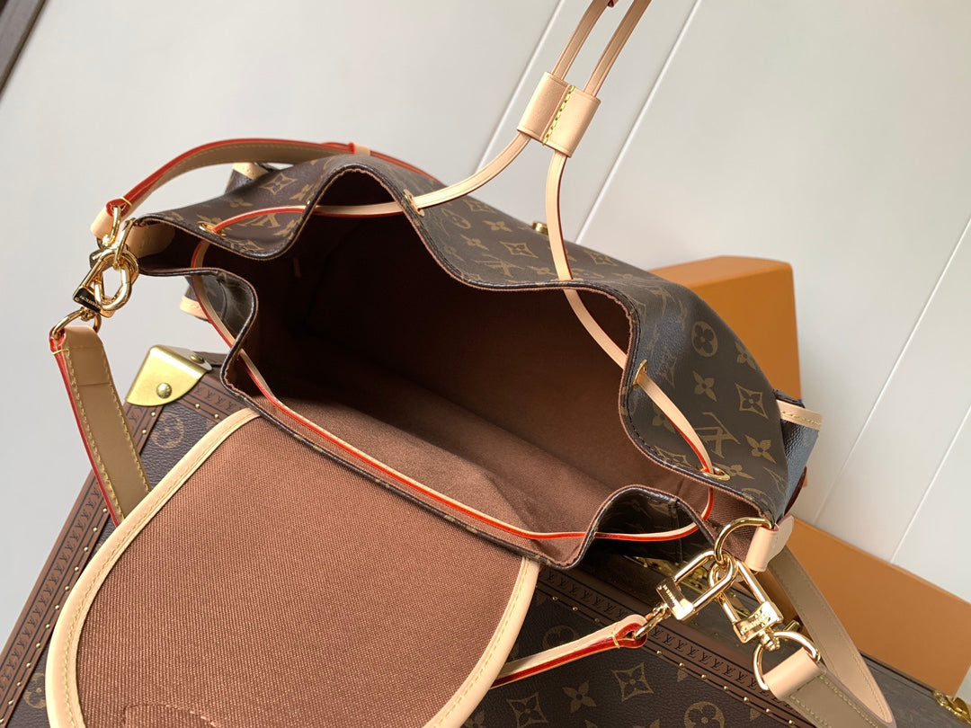 LV Odyssee MM 36cm Brown Beige Monogram Canvas & Cowhide mysite