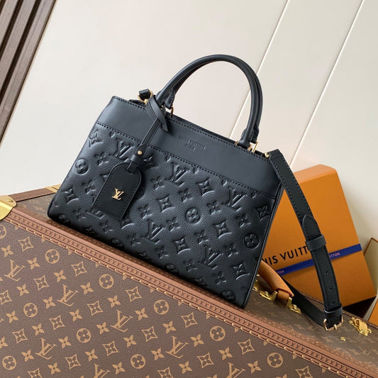 LV City Avenue PM 30cm Black Monogram Embossed Shadow Cowhide mysite