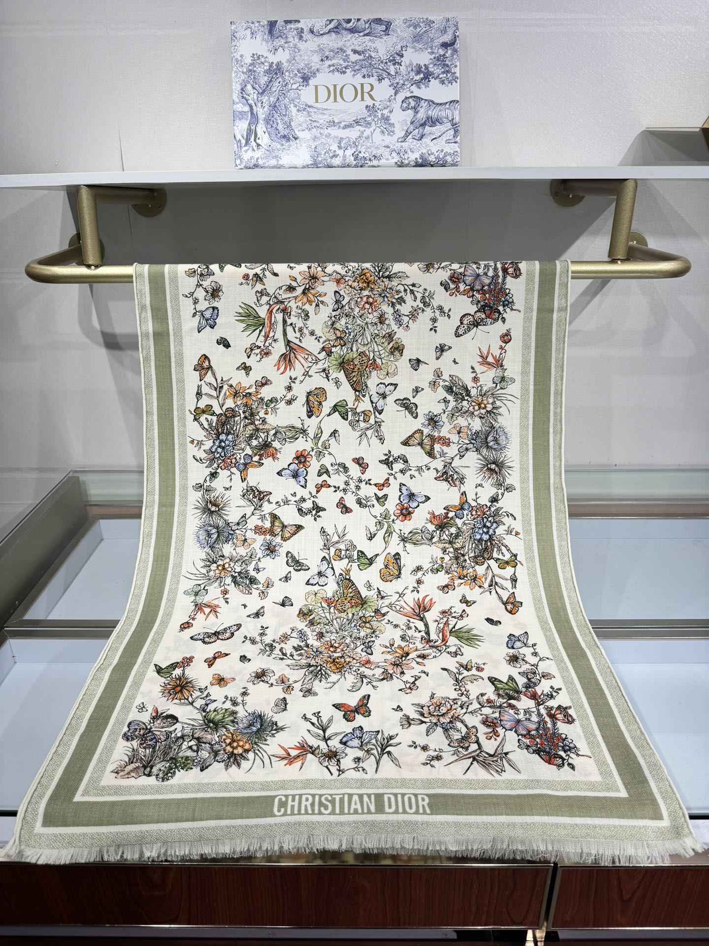 SCARF 180 CM IN COLORFUL CASHMERE AND SILK 408422 mysite