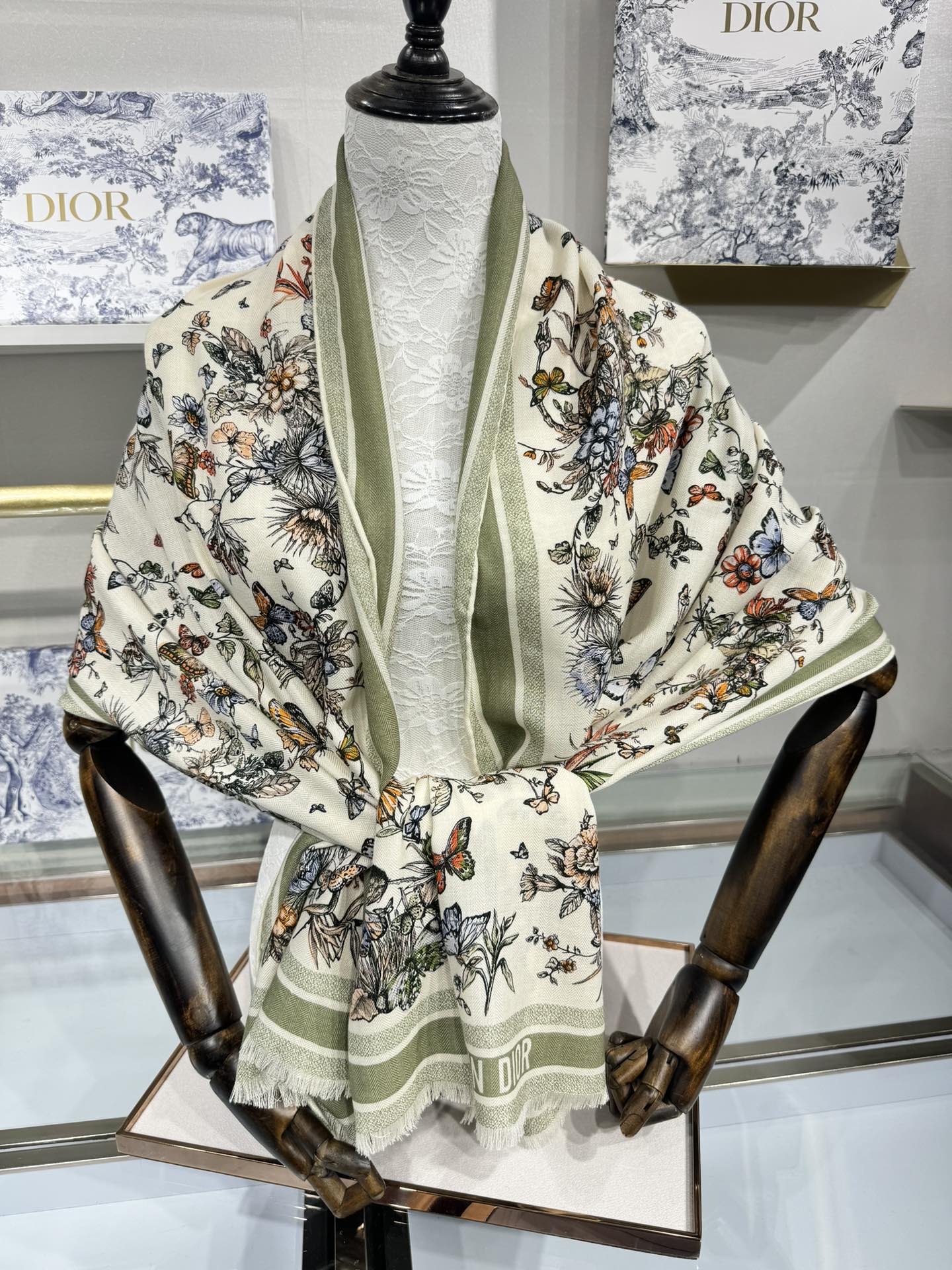 SCARF 180 CM IN COLORFUL CASHMERE AND SILK 408422 mysite