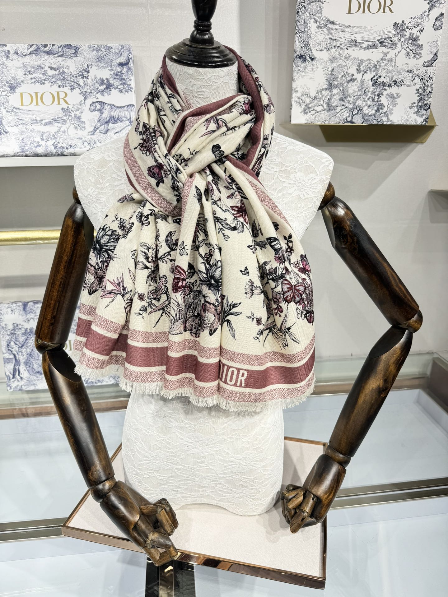 SCARF 180 CM IN COLORFUL CASHMERE AND SILK 408421 mysite