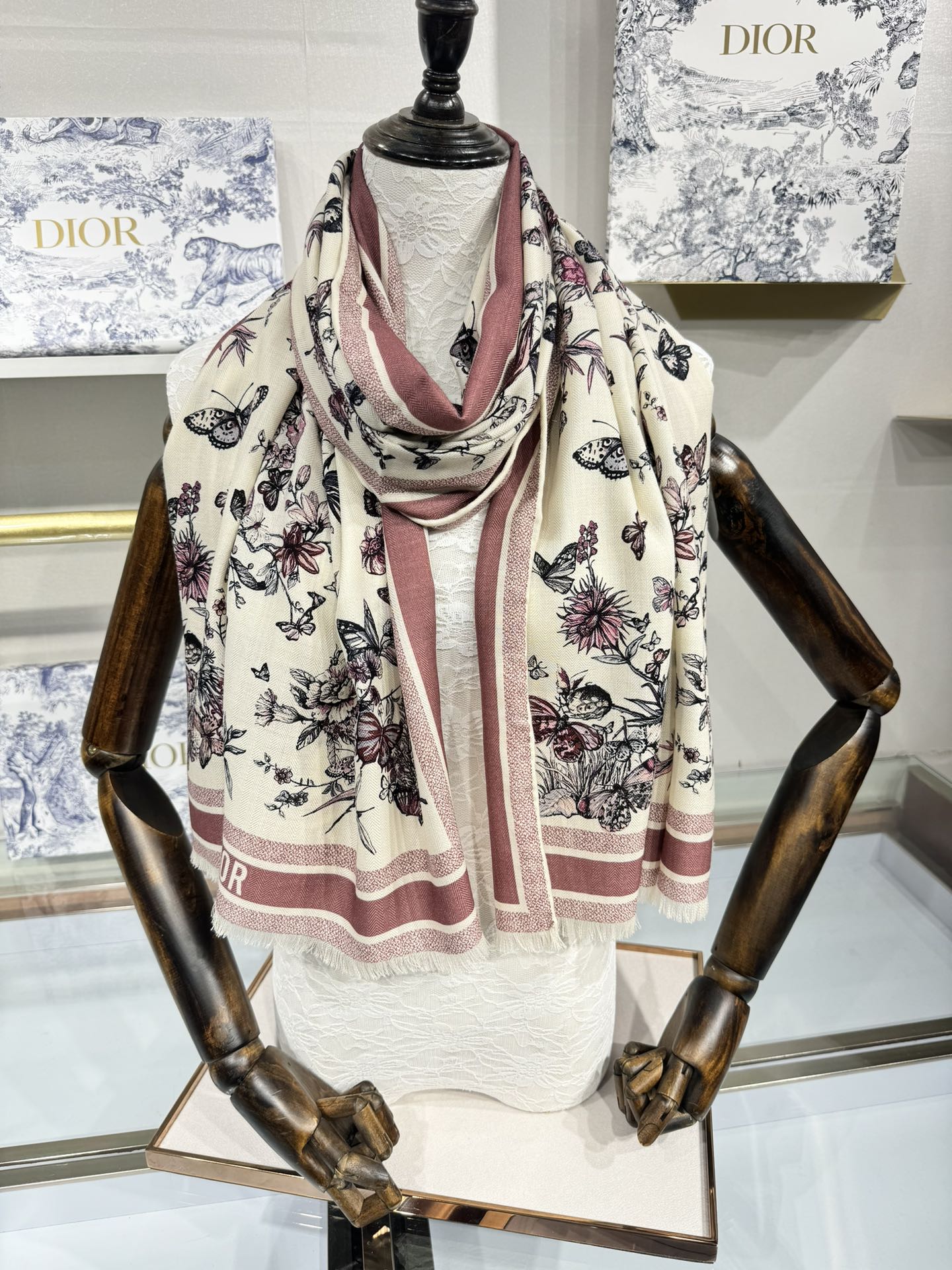 SCARF 180 CM IN COLORFUL CASHMERE AND SILK 408421 mysite