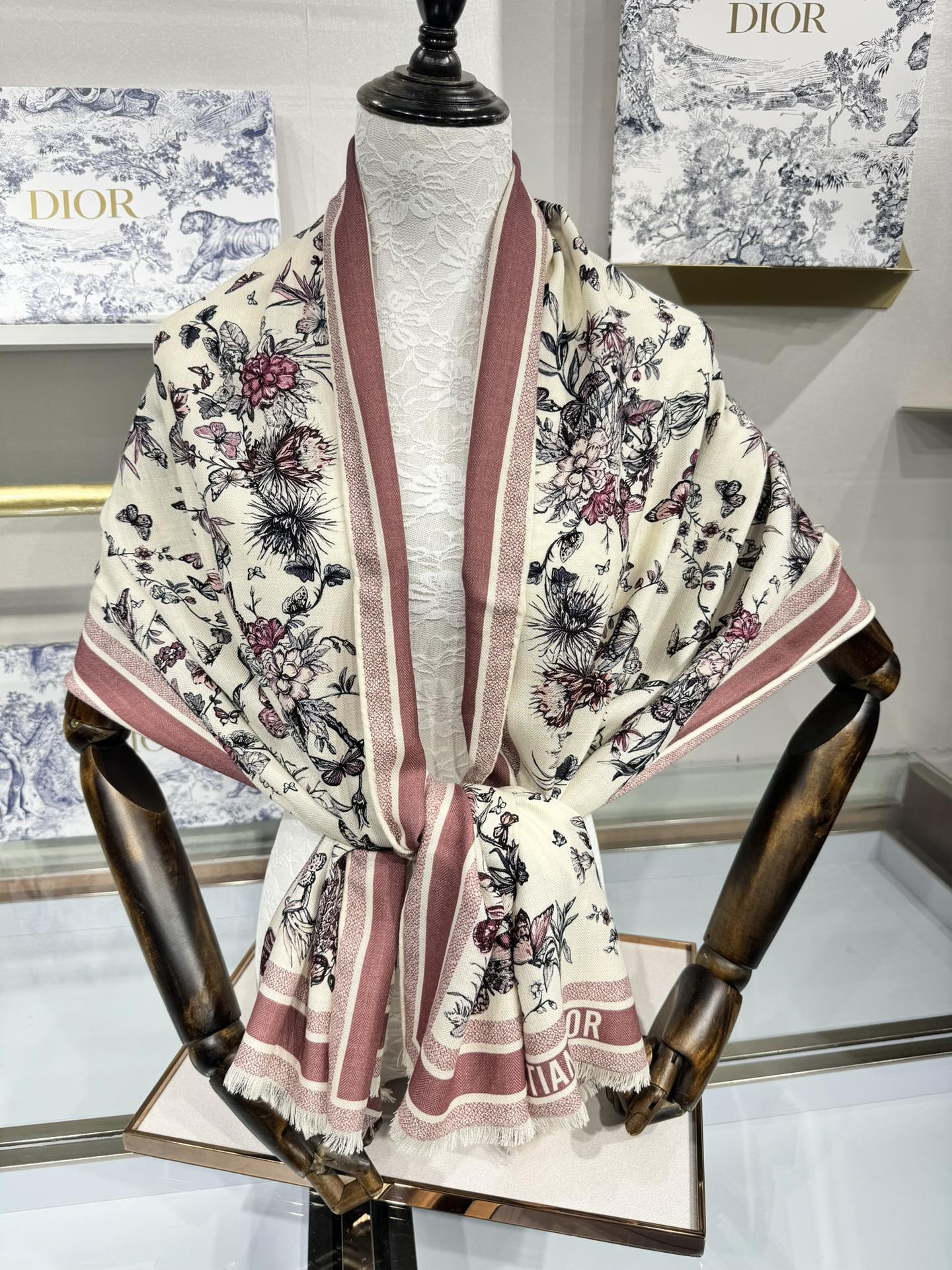 SCARF 180 CM IN COLORFUL CASHMERE AND SILK 408421 mysite