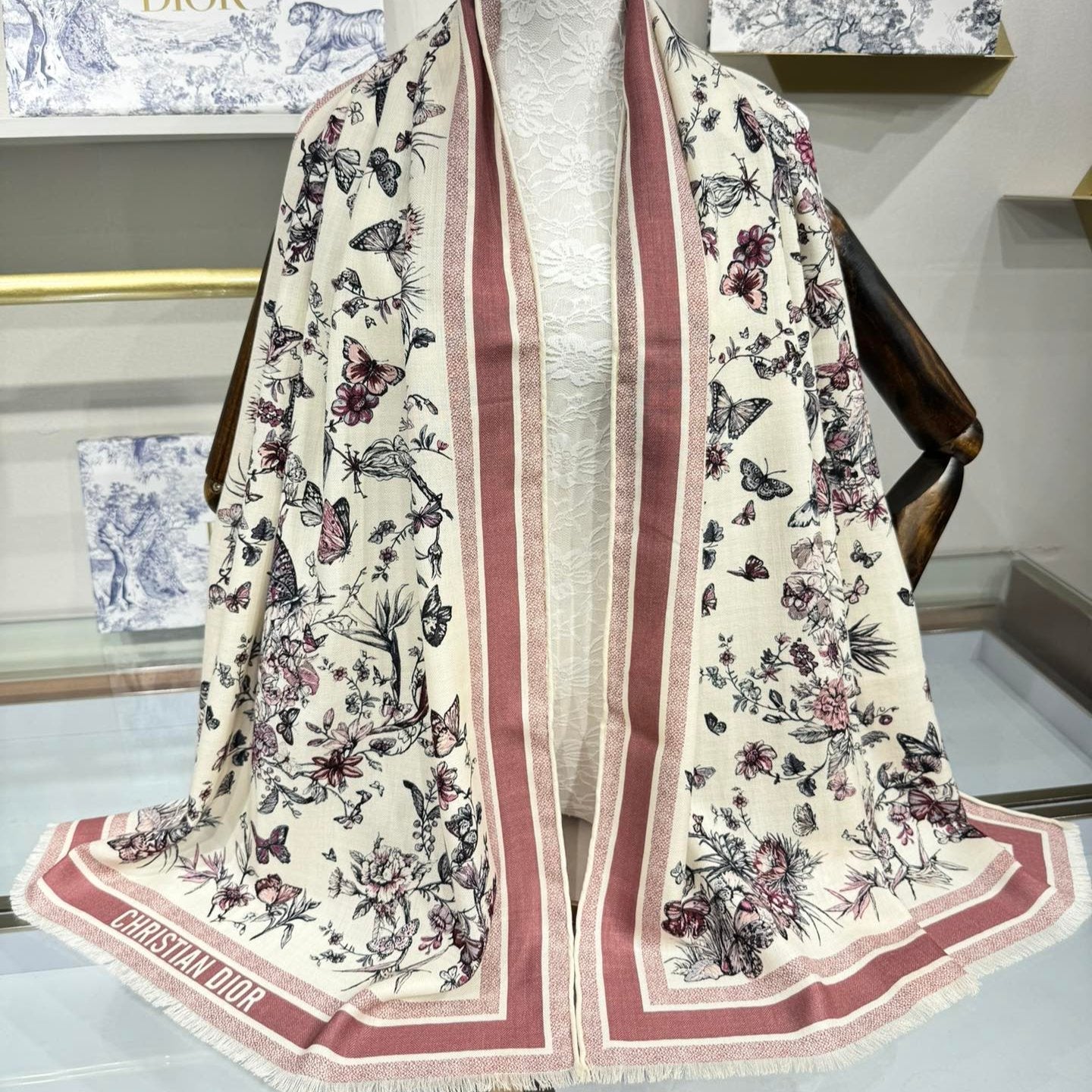 SCARF 180 CM IN COLORFUL CASHMERE AND SILK 408421 mysite