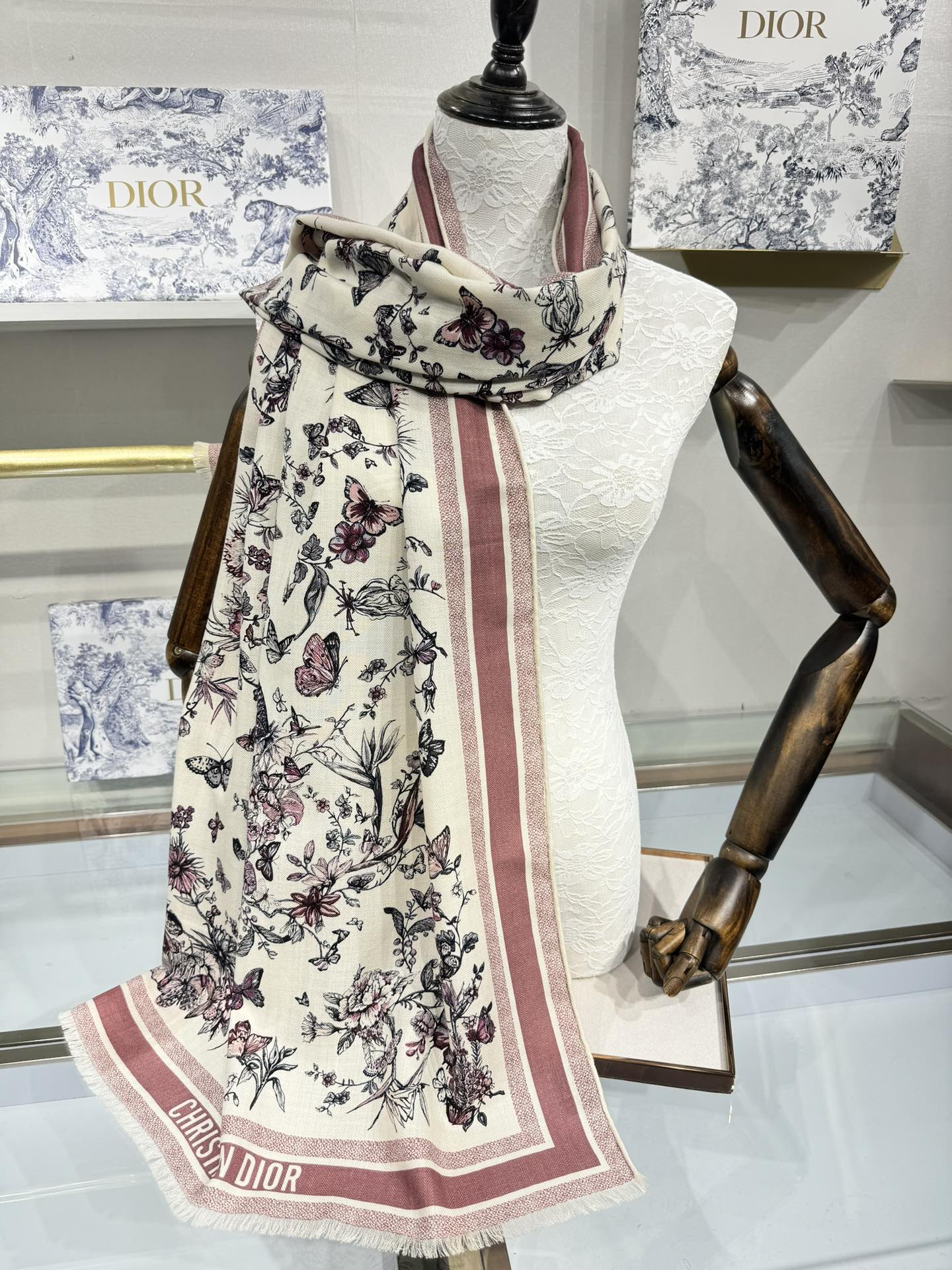 SCARF 180 CM IN COLORFUL CASHMERE AND SILK 408421 mysite