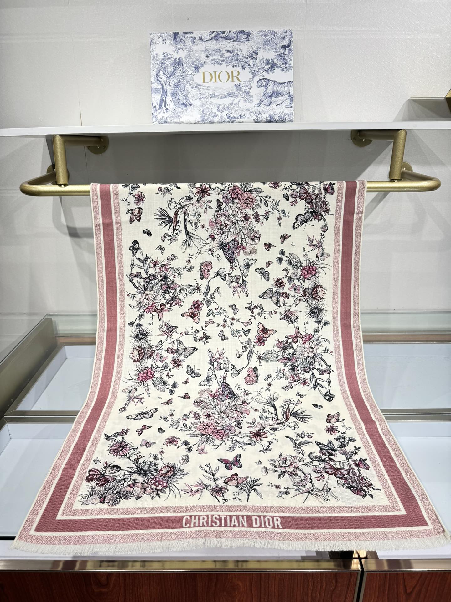 SCARF 180 CM IN COLORFUL CASHMERE AND SILK 408421 mysite