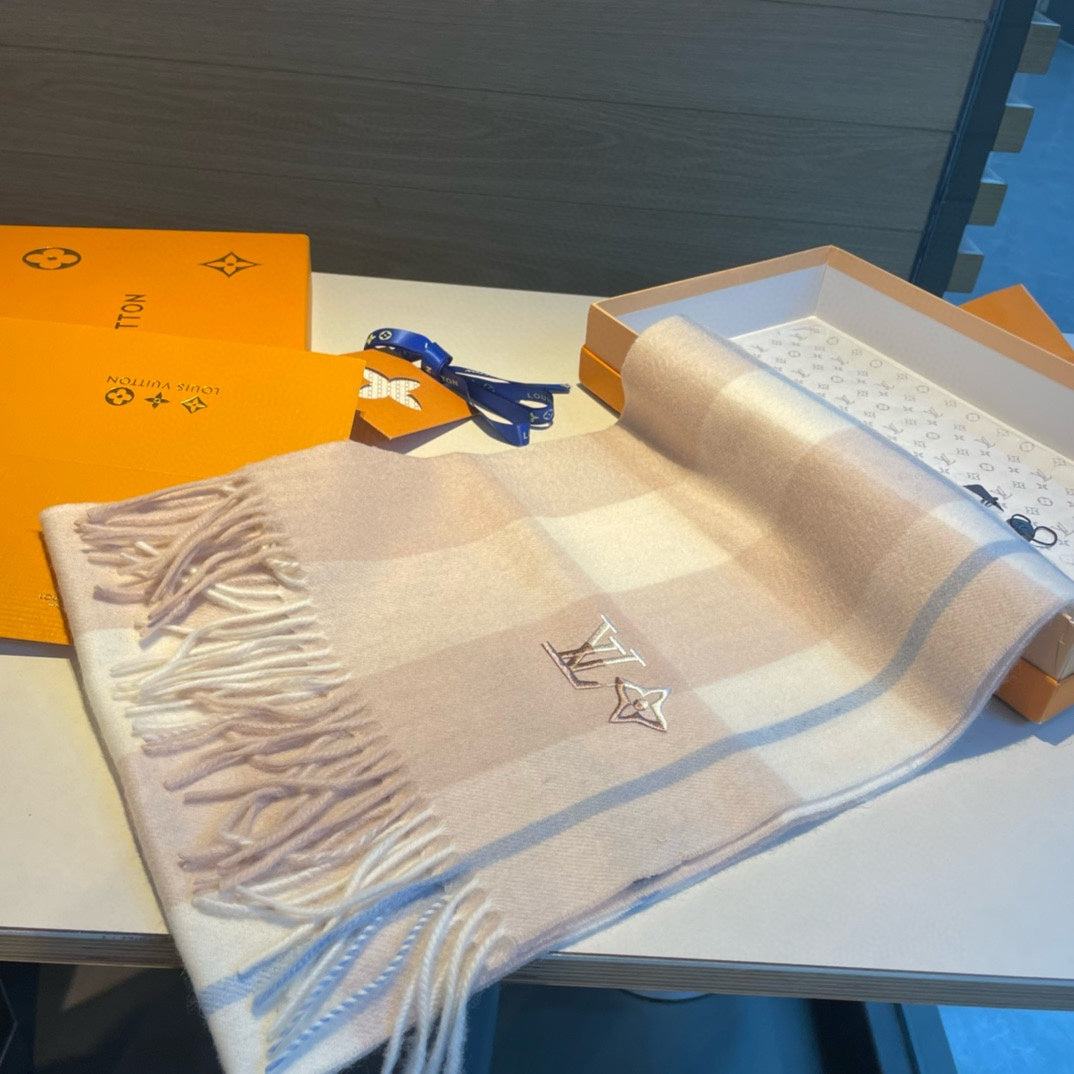 SCARF 185 CM IN LIGHT PINK CASHMERE 387891 mysite