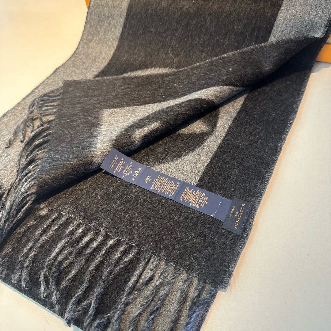 SCARF 180 CM IN SHADOW GRAY CASHMERE 394488 mysite
