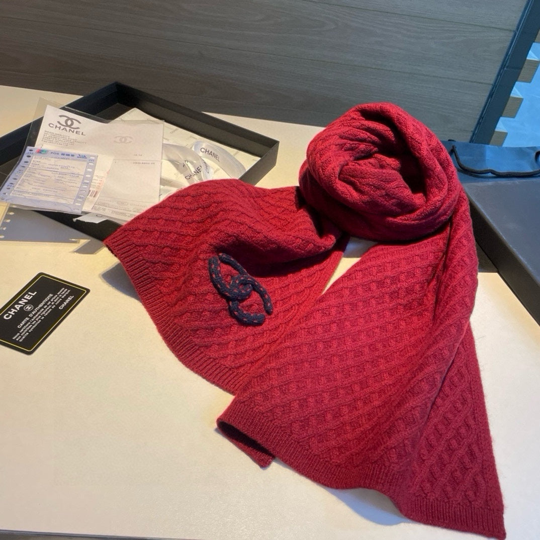 SCARF 170 CM IN CHERRY RED CASHMERE 401992 mysite