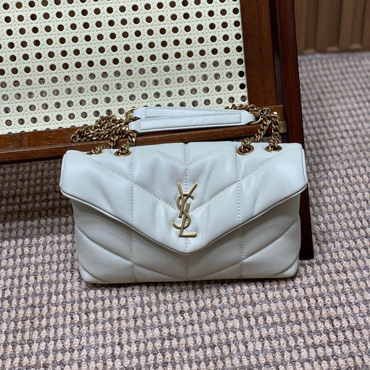 PUFFER TOY 23 IN WHITE LAMBSKIN GOLD HARDWARE mysite