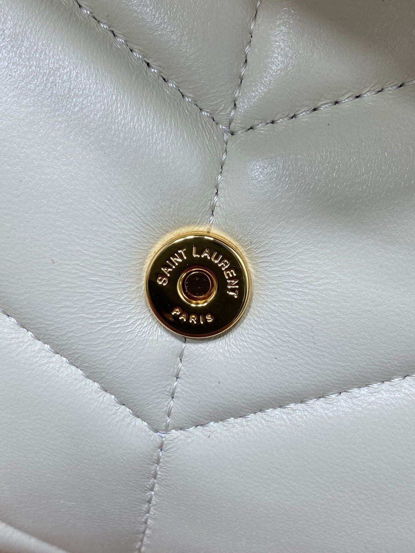 PUFFER TOY 23 IN WHITE LAMBSKIN GOLD HARDWARE mysite