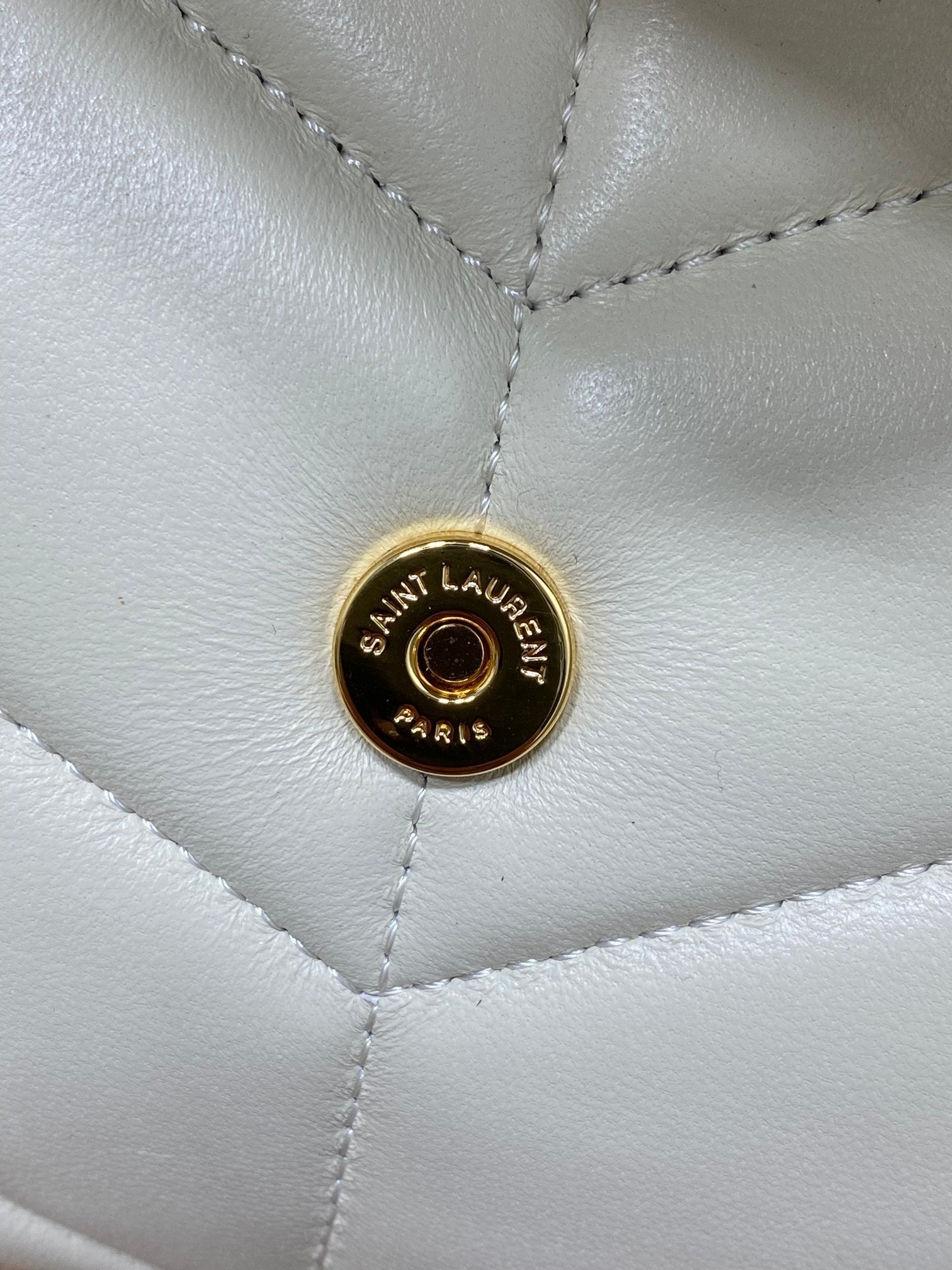 PUFFER TOY 23 IN WHITE LAMBSKIN GOLD HARDWARE mysite