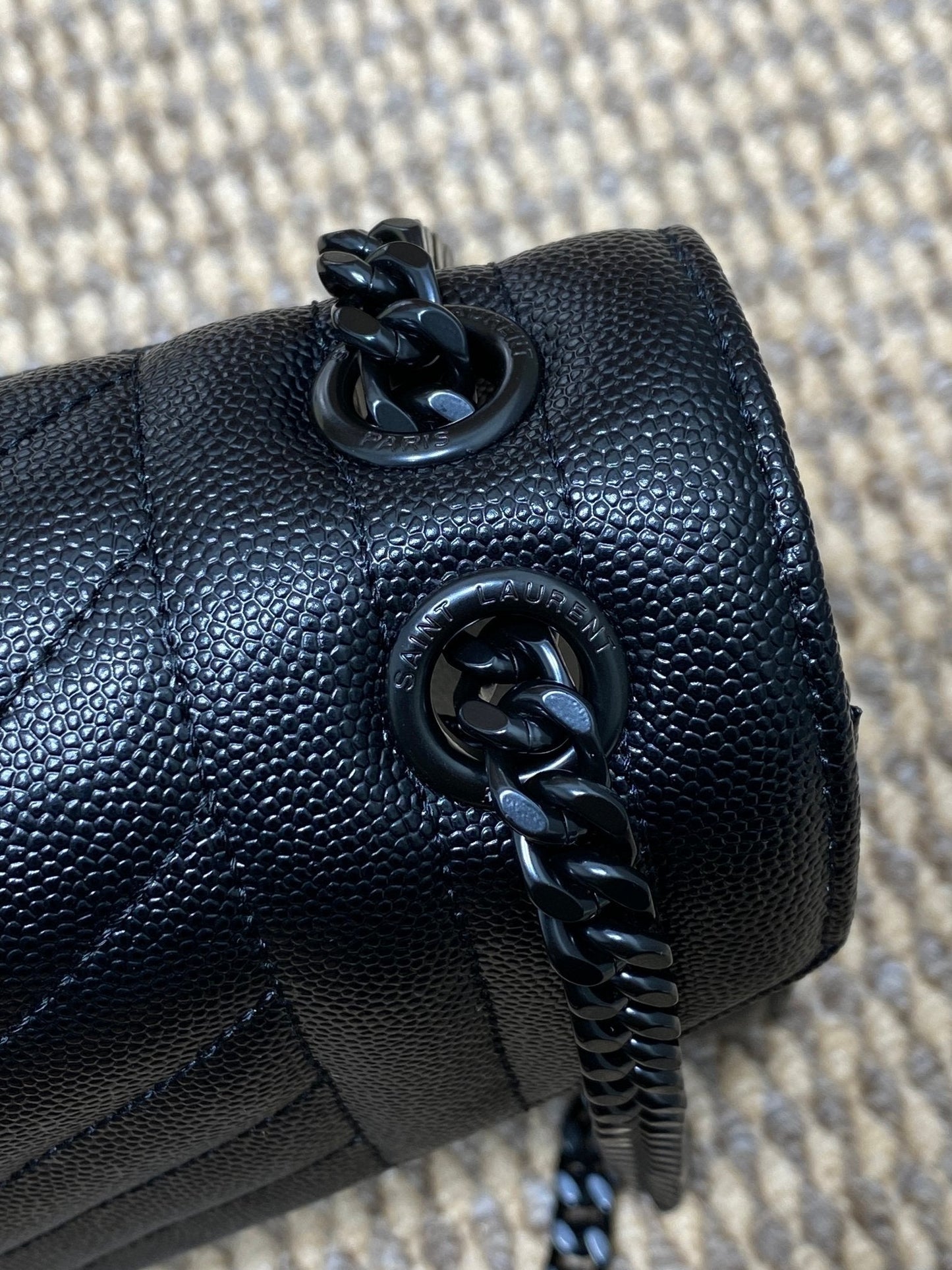 ENVELOPE CHAIN BAG 24 IN BLACK CALFSKIN mysite