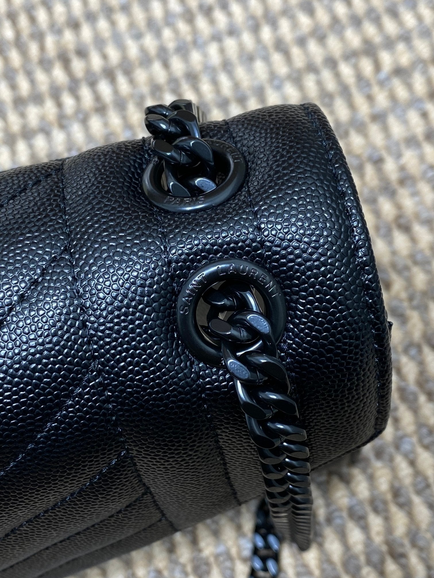 ENVELOPE CHAIN BAG 24 IN BLACK CALFSKIN mysite