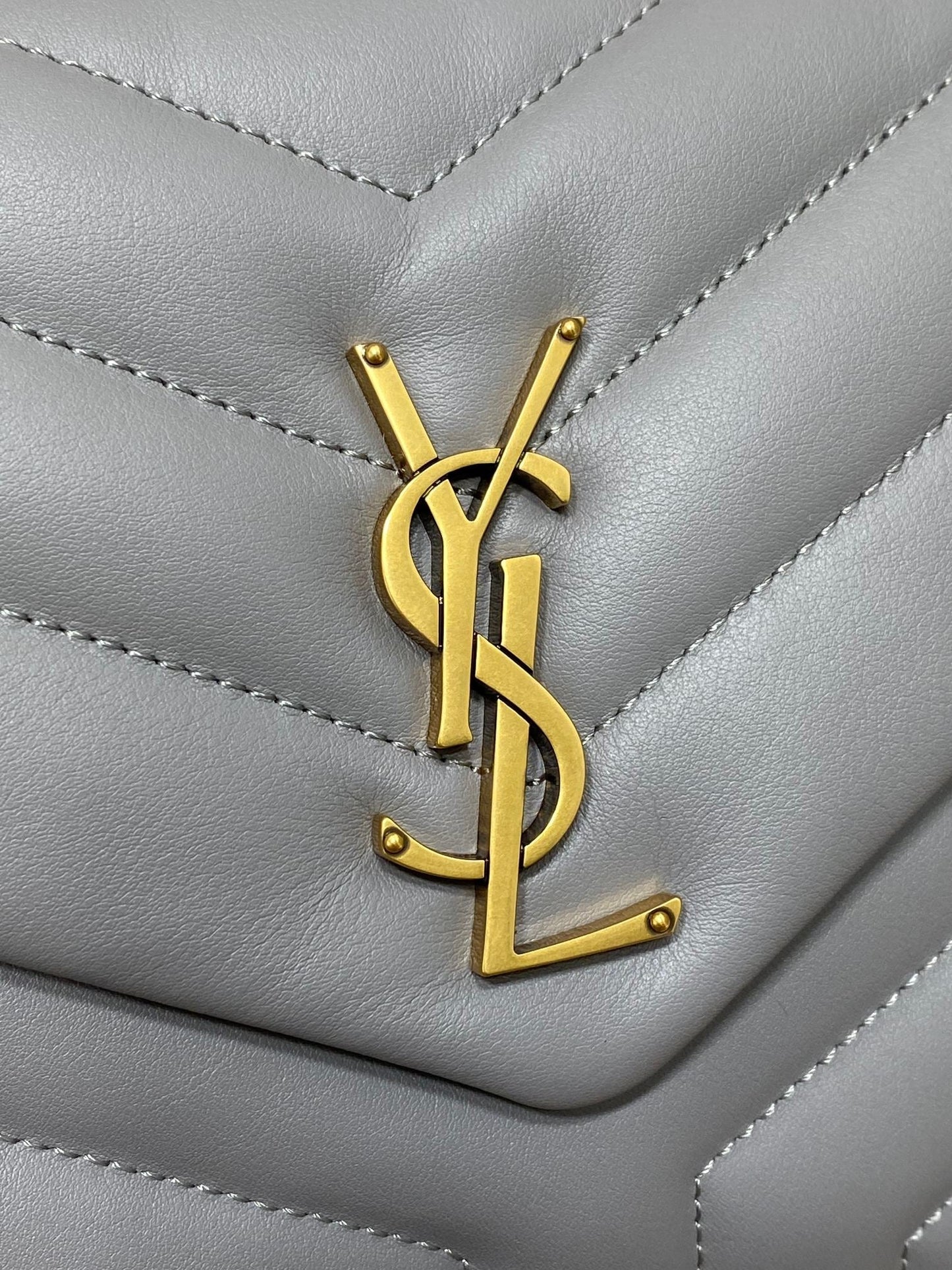 LOULOU SMALL 25 IN ASH BLUE LAMBSKIN GOLD HARDWARE mysite