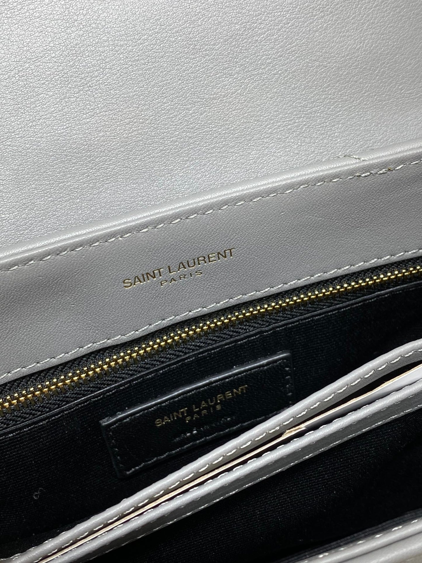 LOULOU MINI BAG 20 IN ASH BLUE QUILTED LAMBSKIN GOLD HARDWARE mysite