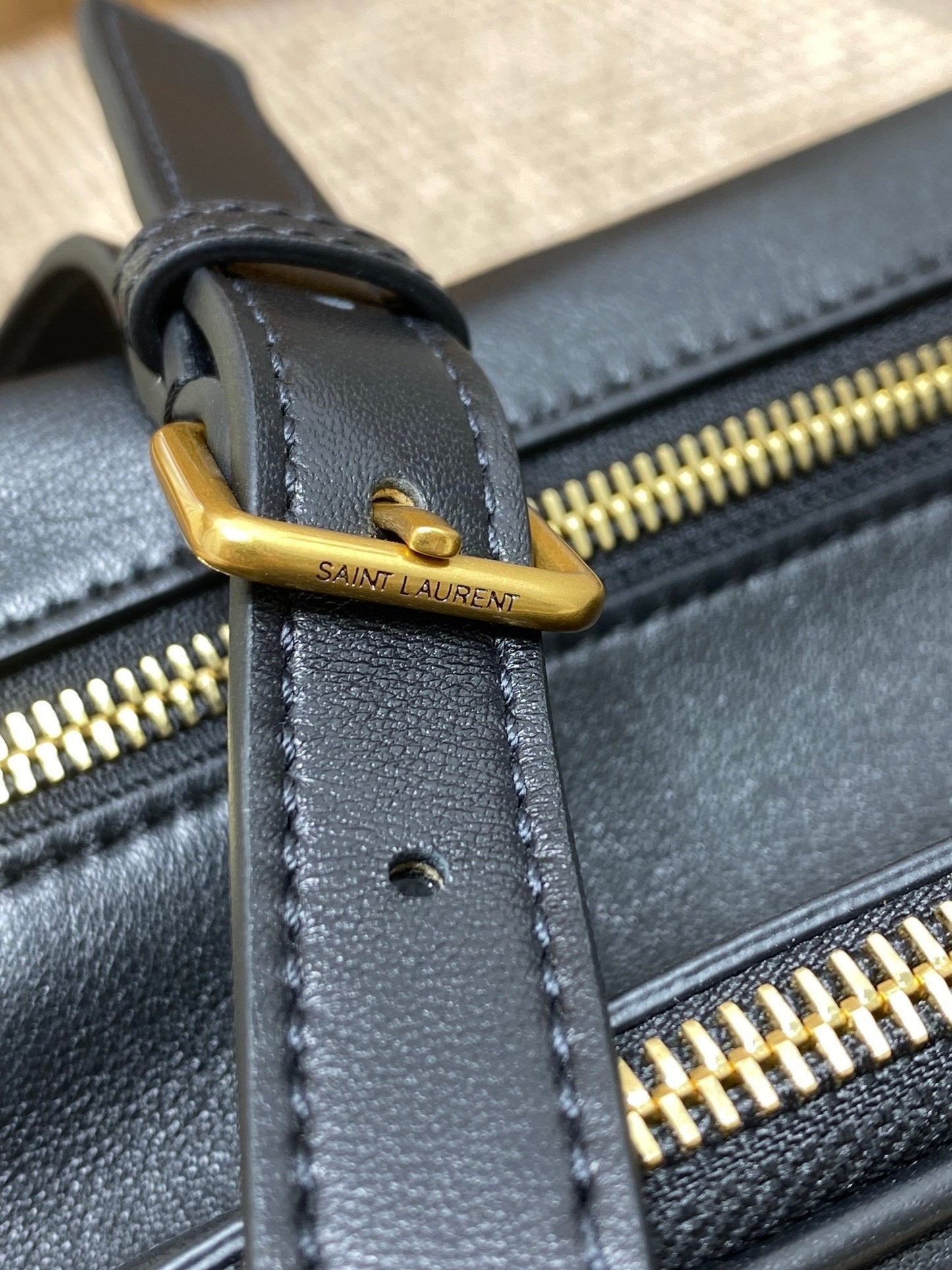 SMALL TRAVEL BAG 31 IN BLACK QUILTED LAMBSKIN GOLD HARDWARE mysite