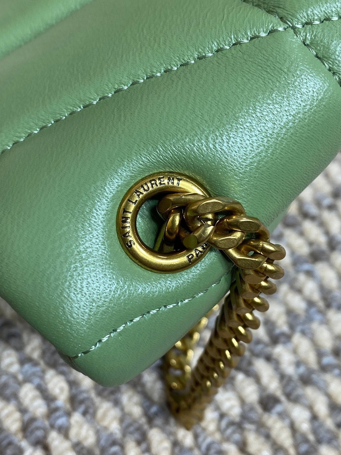PUFFER TOY 23 IN FERN GREEN LAMBSKIN GOLD HARDWARE mysite