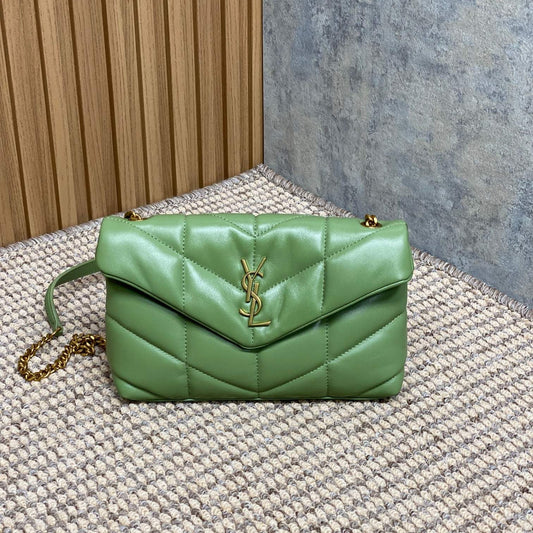 PUFFER TOY 23 IN FERN GREEN LAMBSKIN GOLD HARDWARE mysite