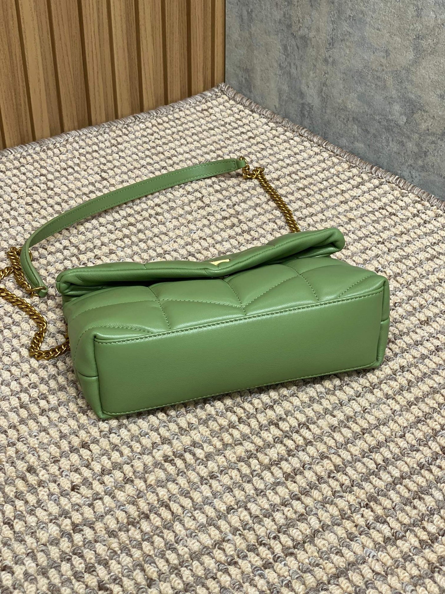 PUFFER TOY 23 IN FERN GREEN LAMBSKIN GOLD HARDWARE mysite