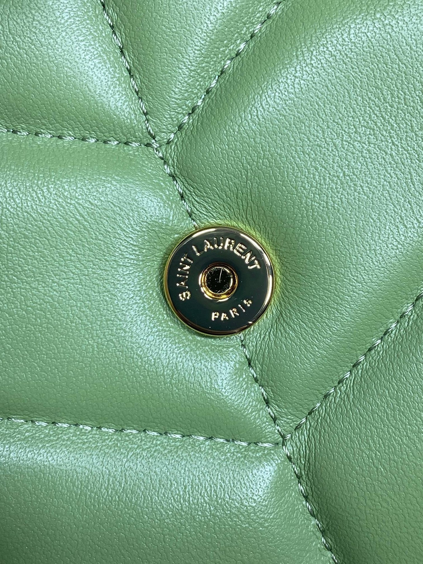 PUFFER TOY 23 IN FERN GREEN LAMBSKIN GOLD HARDWARE mysite
