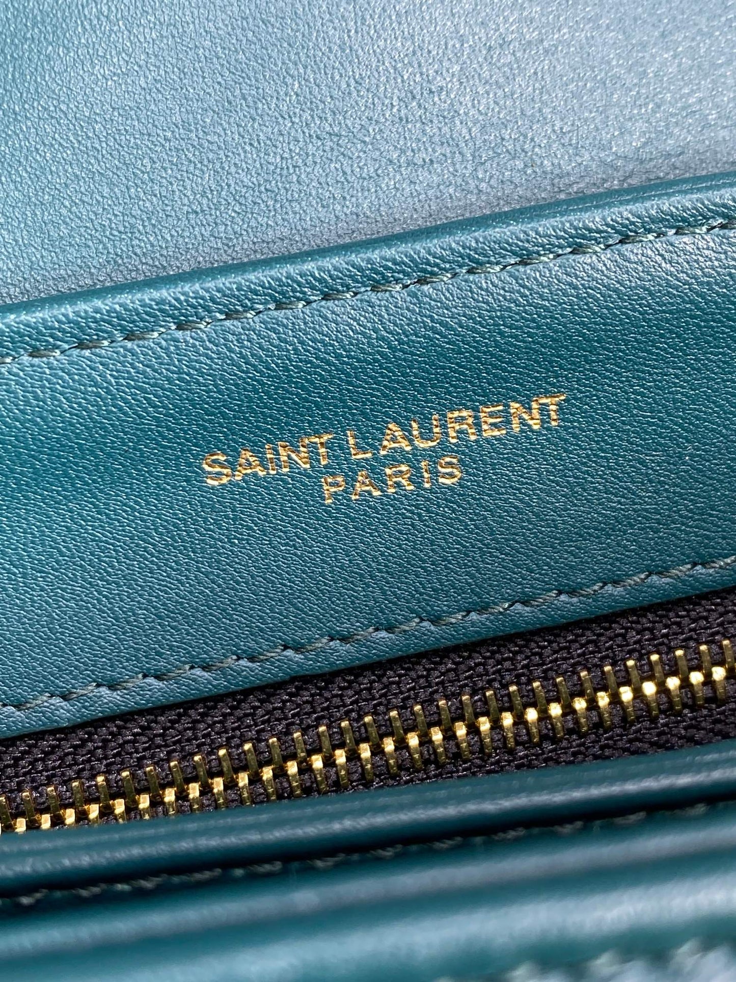 LOULOU MINI BAG 20 IN DARK CYAN LAMBSKIN GOLD HARDWARE mysite