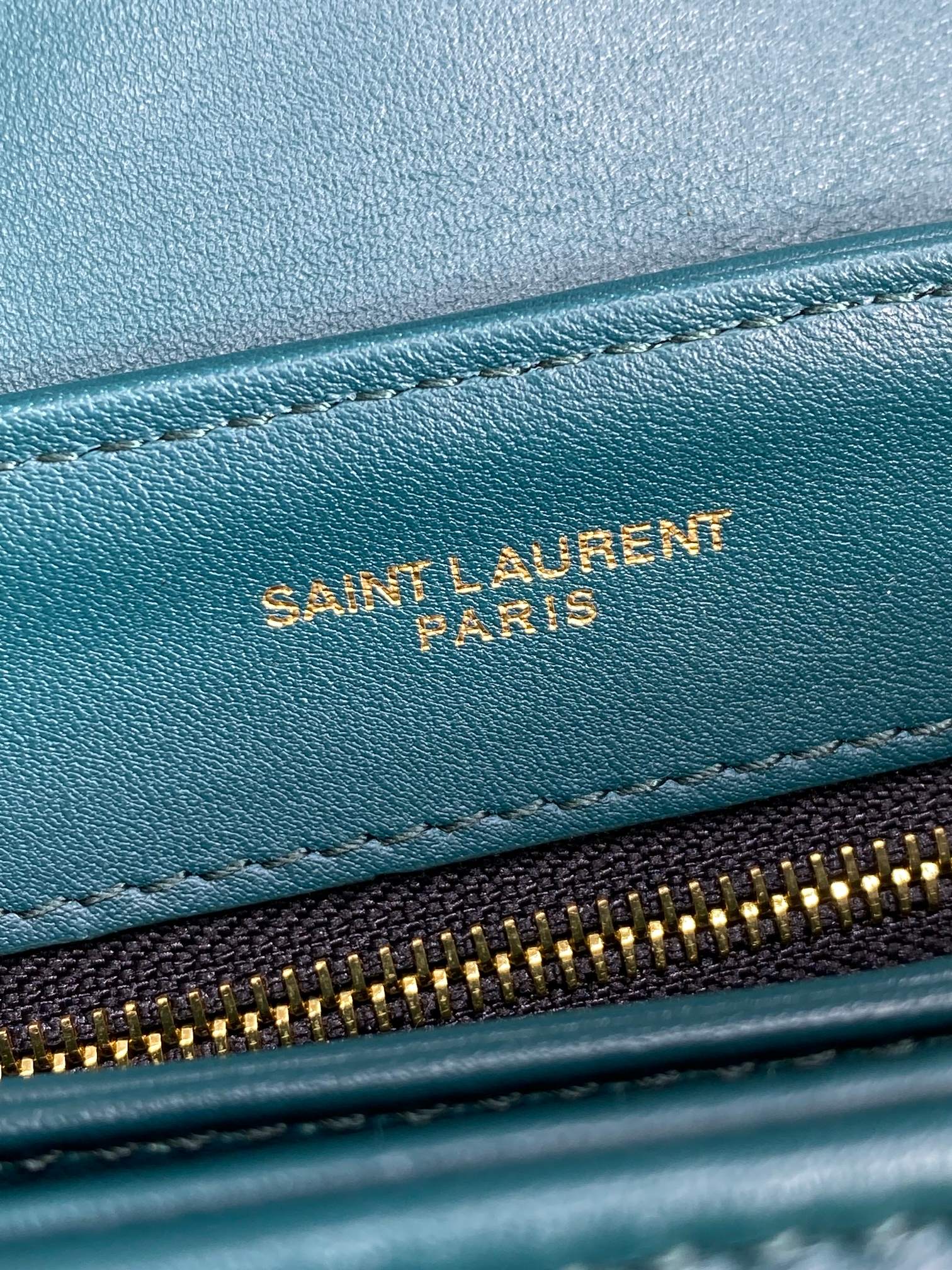 LOULOU MINI BAG 20 IN DARK CYAN LAMBSKIN GOLD HARDWARE mysite