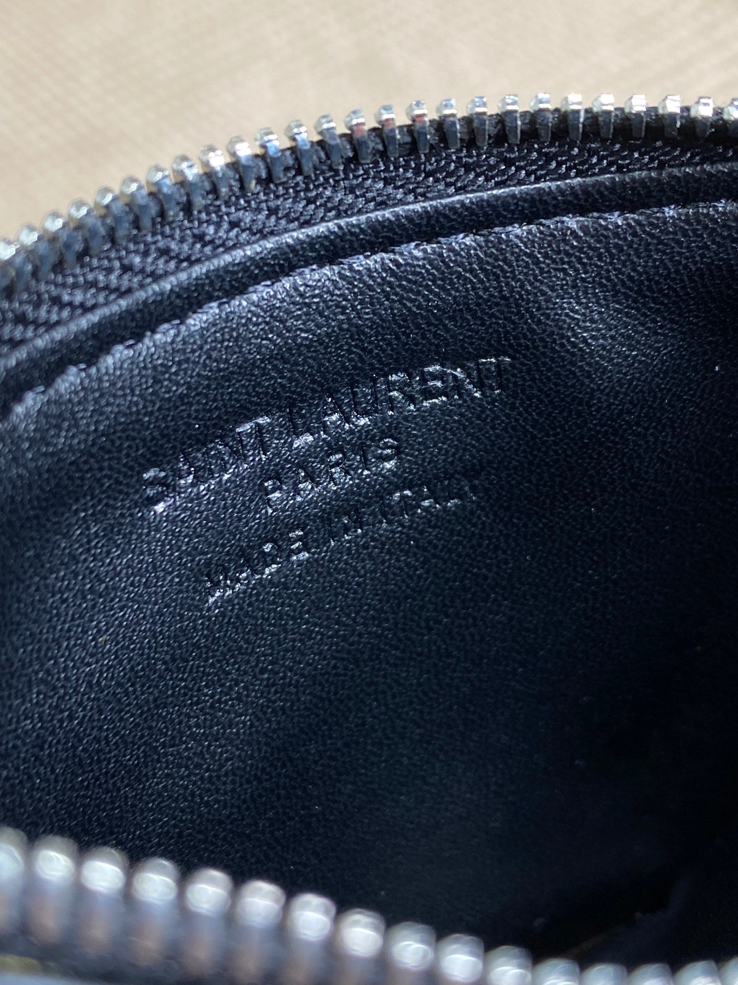 YSL Zip Card Case Cowhide mysite