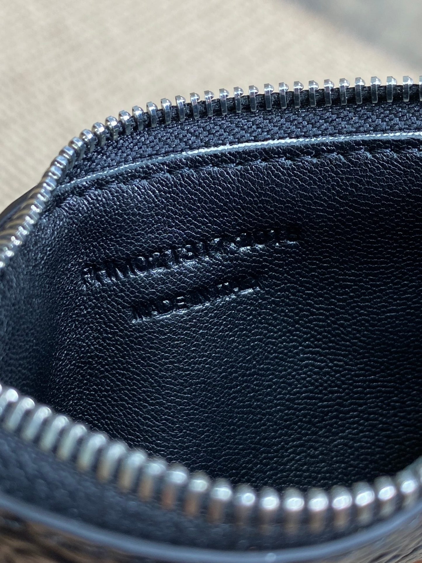 YSL Zip Card Case Black Croc Embossed Leather mysite