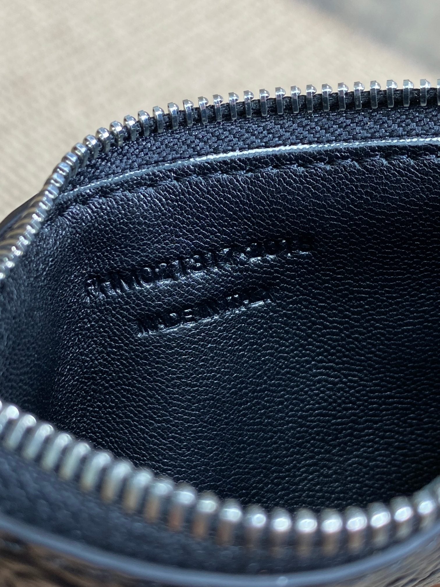 YSL Zip Card Case Black Croc Embossed Leather mysite