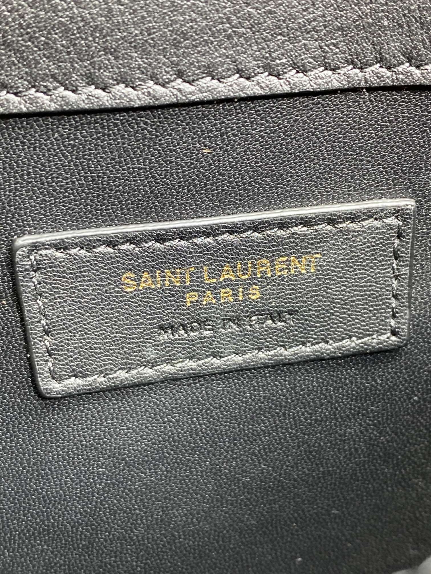 YSL 22s Uptown Pouch Clutch Bag Black White Canvas GHW mysite