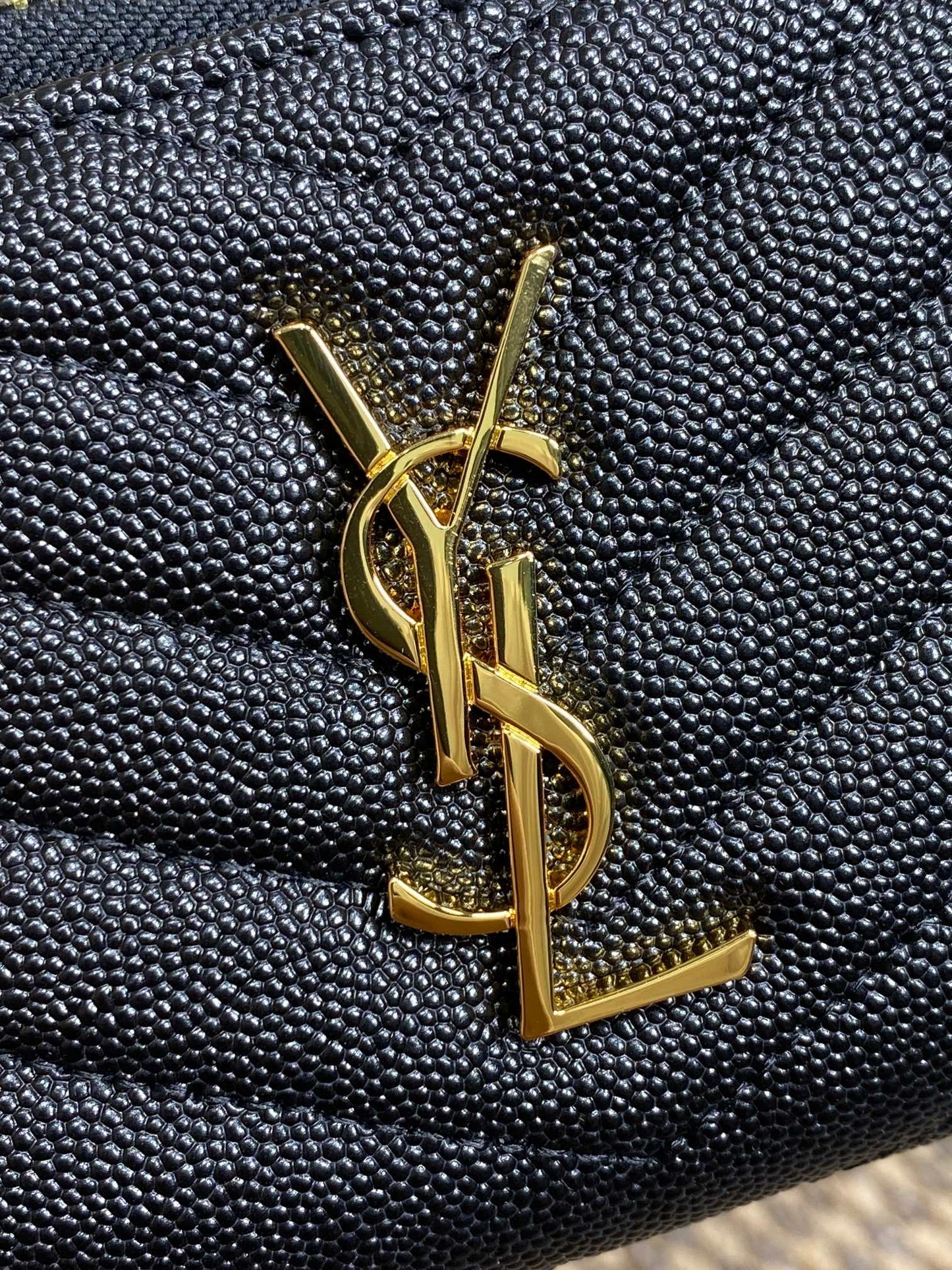 YSL Cassandre Matelassé Compact Zip-Around Wallet Black Caviar Cowhide GHW mysite